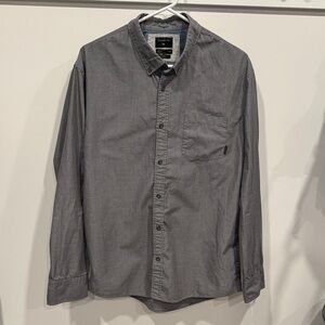 Quiksilver Charcoal Casual Button-Down Shirt